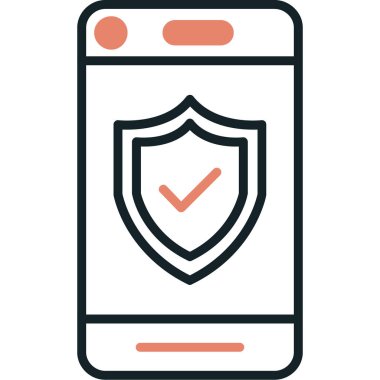 Cep telefonu simgesinin vektör illüstrasyonu