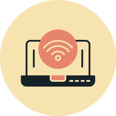 Laptop Düz Vektör Simgesi