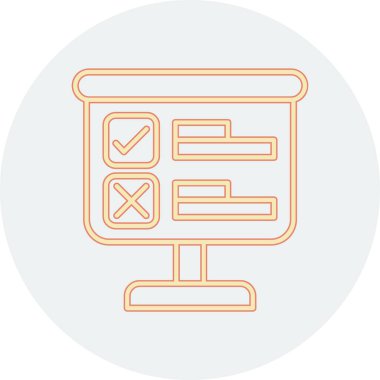 Kontrol listesi simgesi, vektör illüstrasyonu