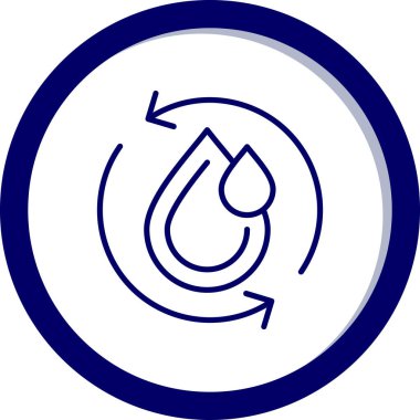 Bir damla simgesinin vektör illüstrasyonu