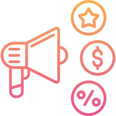 Megafon. Web simgesi basit tasarım