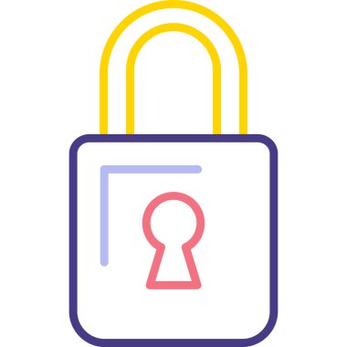 Kolayca değiştirebilen ya da düzenleyebilen asma kilit düz vektör simgesini aç