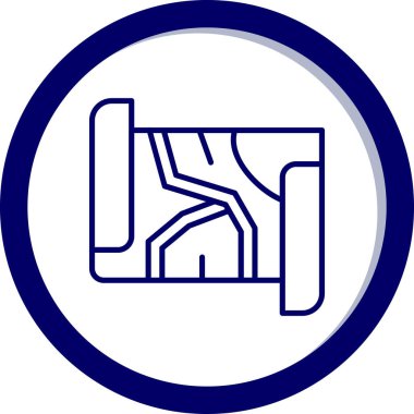 Bir yol simgesi illüstrasyonu