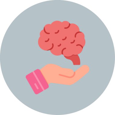 Beyin vektör simgesi modern illüstrasyon