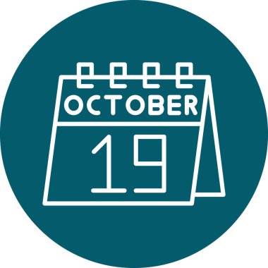 Tek bir günlük takvimdeki 9 Ekim tarihi, basit takvim