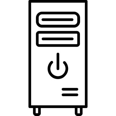 Sunucu. Web simgesi basit illüstrasyon