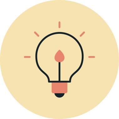 ampul simgesi, vektör illüstrasyonu