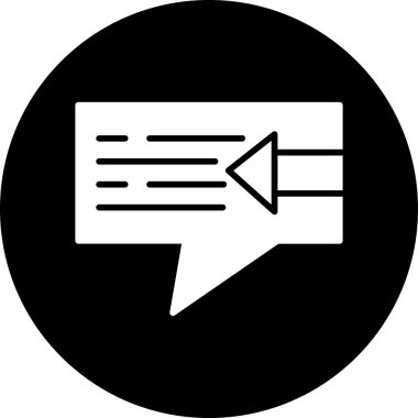 Konuş. Web simgesi basit illüstrasyon