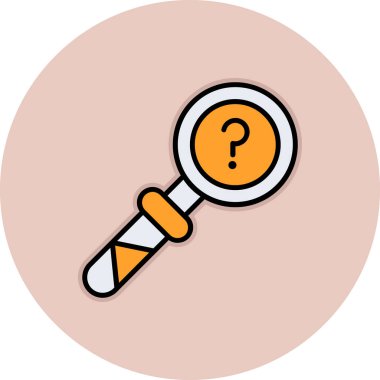 Soru işareti olan büyüteç