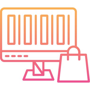 Dizüstü bilgisayar simgesi vektör çizimi