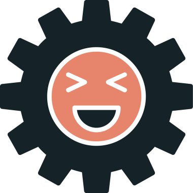 Mutlu yüz ikonu. vektör illüstrasyonu