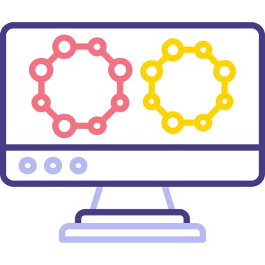 bilgisayar ekranı vektör simgesi