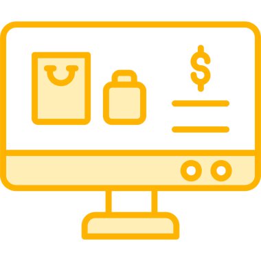 alışveriş simgesi vektör illüstrasyonu