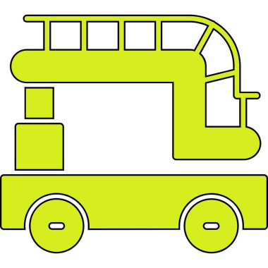 Kamp karavanı ikonu. Web için kamp karavanı vektör simgelerinin özet çizimi