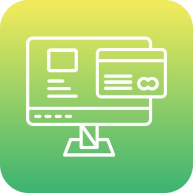 vektör lcd simgesi illüstrasyonu