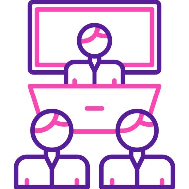 konferans ikonu vektör illüstrasyonu