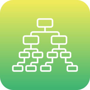 Eşsiz hiyerarşi ağ çizgisi vektör simgesi