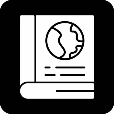 Bir dünya simgesinin vektör illüstrasyonu