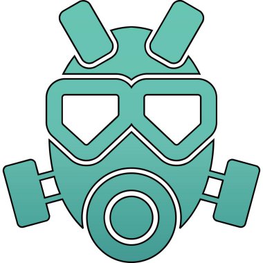 Gaz maskesi simgesi, basit biçim