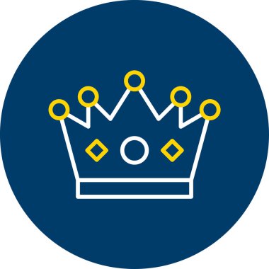 Taç düz vektör simgesi. kolayca değiştirilebilir ya da düzenlenebilir