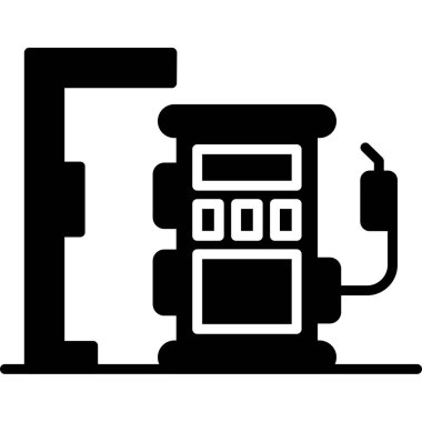 Benzin istasyonu simgesi, basit tarzı