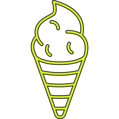 çizgi film doodle dondurma koni