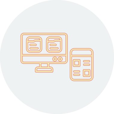 Modern simgenin vektör illüstrasyonu