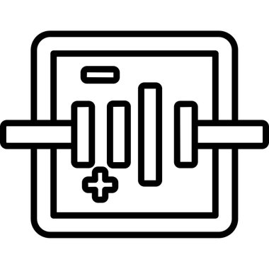 spor salonu ikonu vektör illüstrasyonu