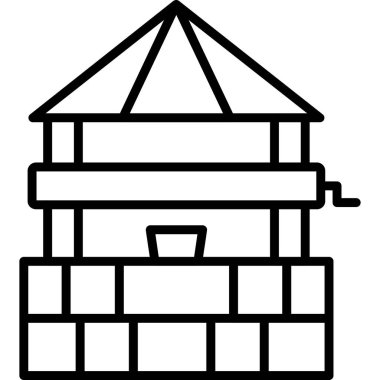 Ev. Web simgesi basit illüstrasyon