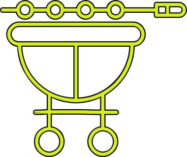 Trompet enstrüman simgesi ana hat biçiminde