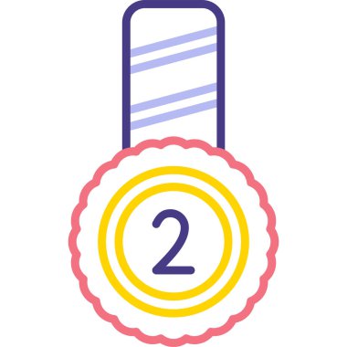 Madalya web simgesi vektör illüstrasyonu