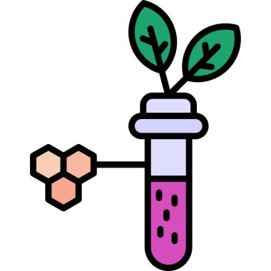 tüp ikonlu bitki. Beyaz arkaplanda izole edilmiş tüp vektör simgesi renginde bitki taslak bitkisi