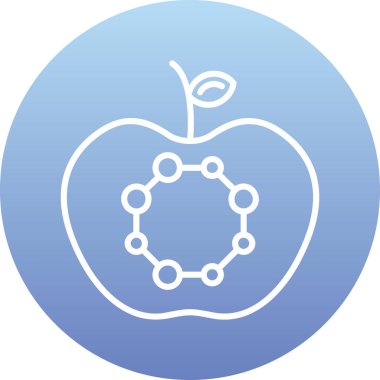 Eşsiz Elma Vektörü Kabartma Simgesi