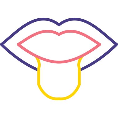 dudak simgesi vektör illüstrasyonu