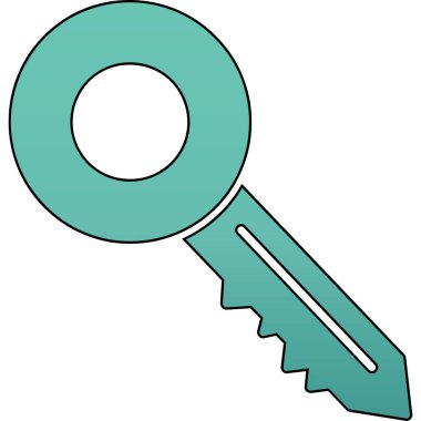 Çizgi film anahtarının vektör çizimi