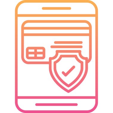 Basit vektör illüstrasyon mobil