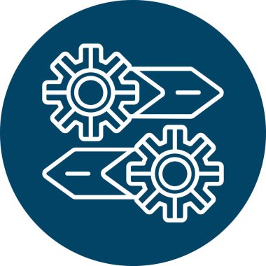 Dişliler. Web simgesi basit illüstrasyon