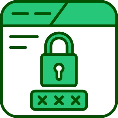 Kilit. Web simgesi basit illüstrasyon