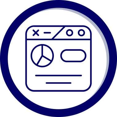 Web simgesi, basit vektör illüstrasyonu