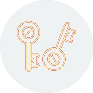 Anahtar simgesi vektör illüstrasyonu