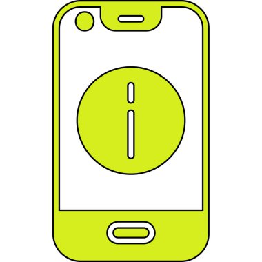 Açık ekran vektör illüstrasyonlu akıllı telefon