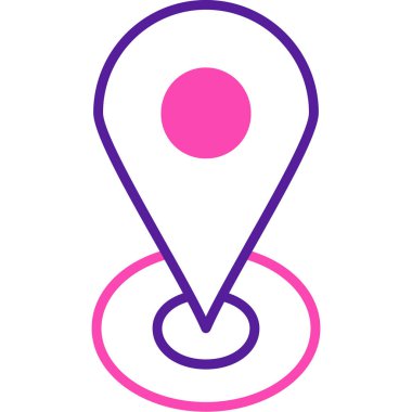 konum. Web simgesi basit illüstrasyon