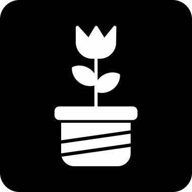 Vektör çiçek düzlüğü simgesi izole edildi. resimleme