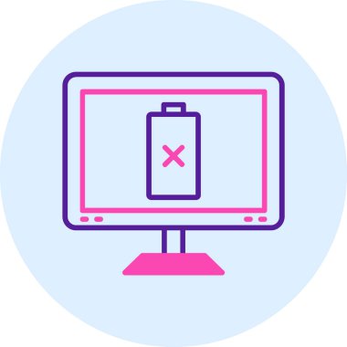 Bilgisayar. Web simgesi basit illüstrasyon