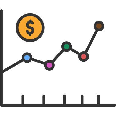 Dolar işareti ve grafiği olan tablo