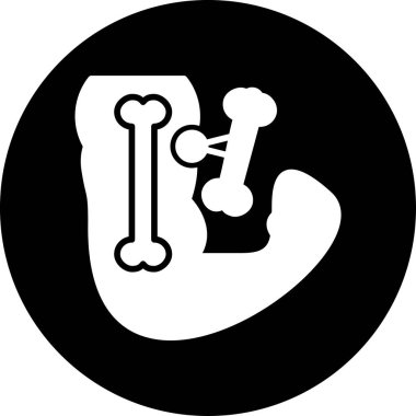 Kemik simgesinin vektör illüstrasyonu