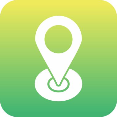 Konum Doldurulmuş Işık Vektörü Simgesi Tasarımı