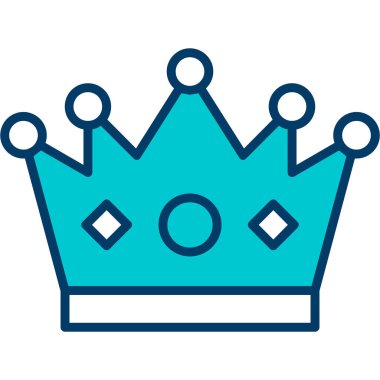 taç simgesi vektör illüstrasyonu