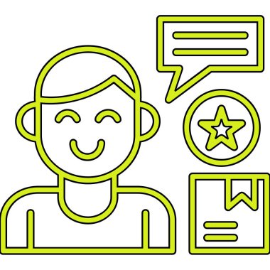 Müşteri değerlendirme simgesi. Beyaz arkaplanda izole edilmiş web tasarımı için müşteri geribildirim vektör ikonu