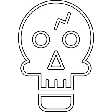 kafatası simgesi, vektör illüstrasyonu